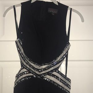 Black rhinestone formal dress